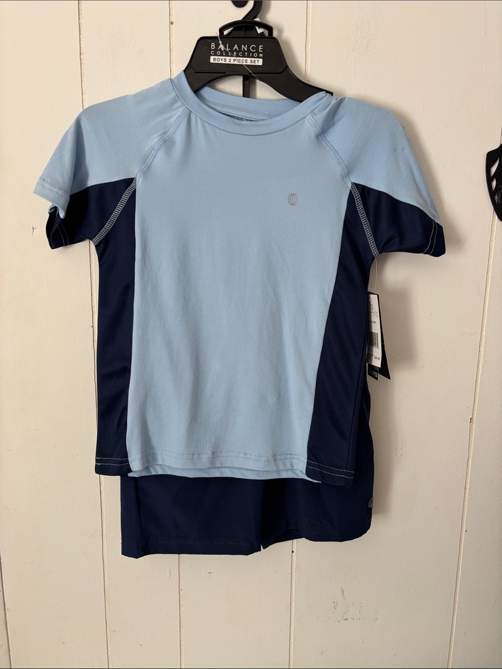 380 - Light Blue & Navy Active Tee Set - NEW